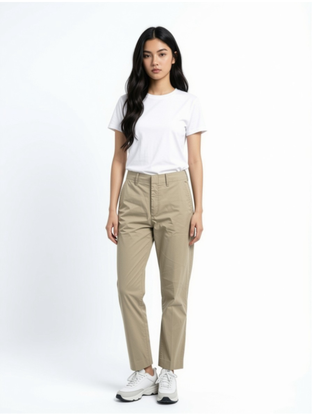 NWT Gap Downtown Khaki Pants Womens Size 10 Tall Stretch Black Mid Rise Ankle